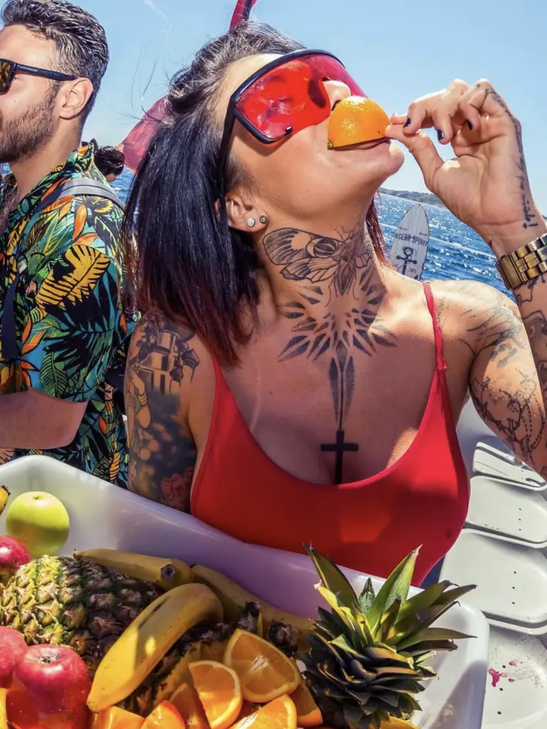 Fresh fruits on the boat