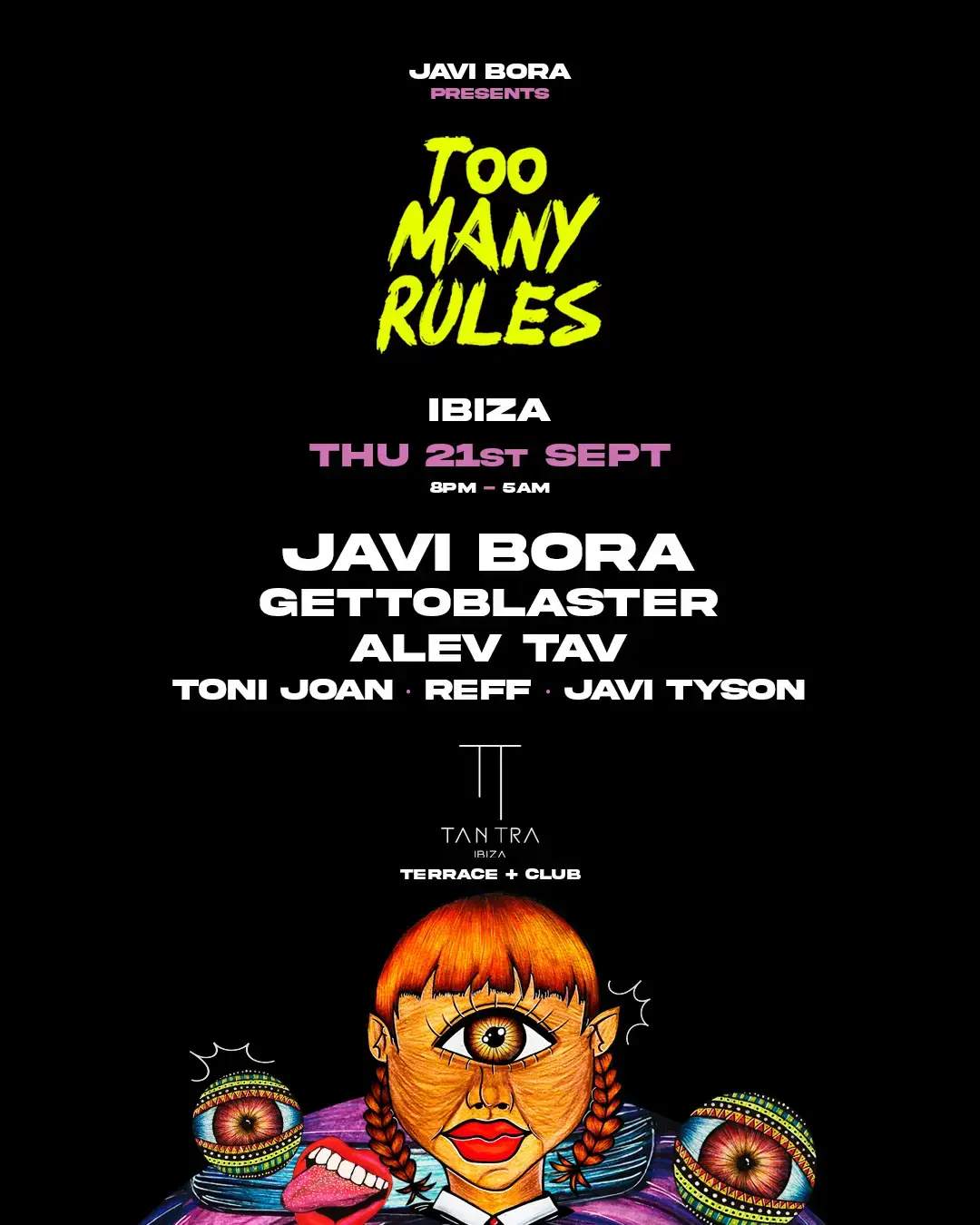 TOO MANY RULES flyer