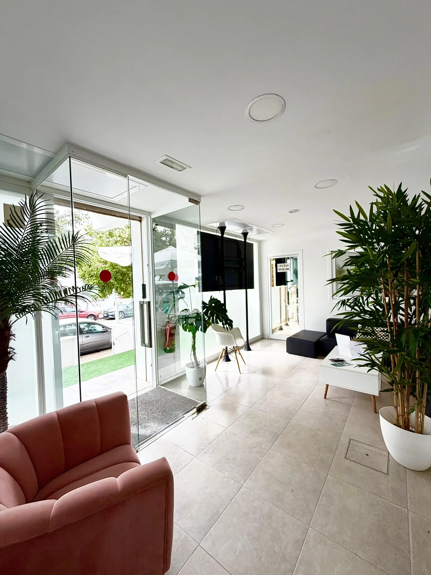 Inside the GXC Ibiza office lounge and reception