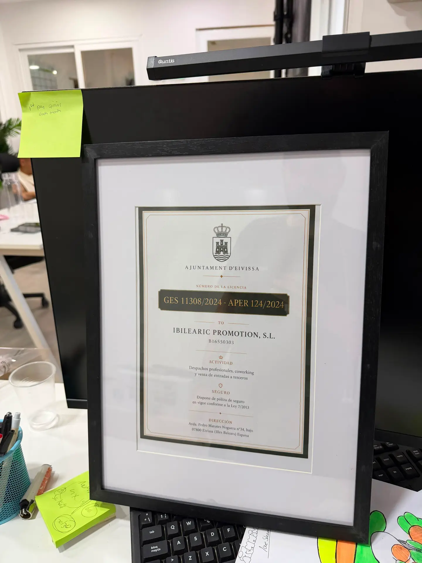 GXC Ibiza official ticket-selling licence issued by the Ajuntament d'Eivissa